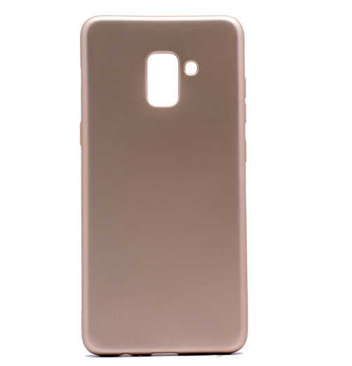 Galaxy A8 Plus 2018 Kılıf Zore Premier Silikon Kapak - Gold