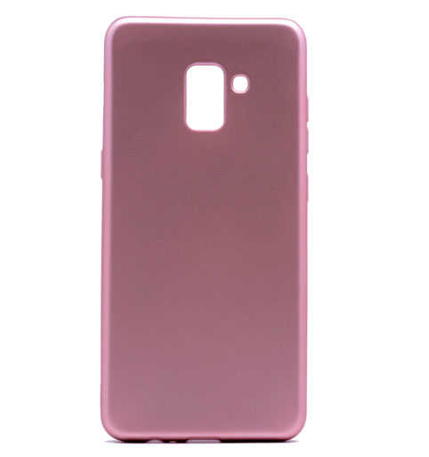 Galaxy A8 Plus 2018 Kılıf Zore Premier Silikon Kapak - Rose Gold