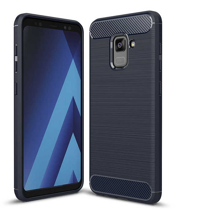 Galaxy A8 Plus 2018 Kılıf Zore Room Silikon Kapak - Lacivert