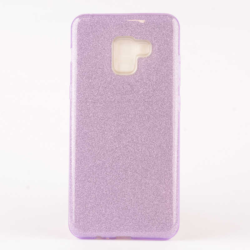 Galaxy A8 Plus 2018 Kılıf Zore Shining Silikon - Mor