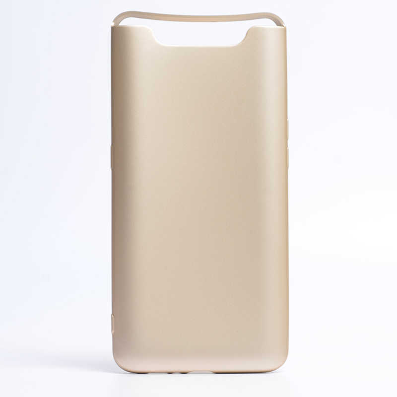 Galaxy A80 Kılıf Zore Premier Silikon Kapak - Gold