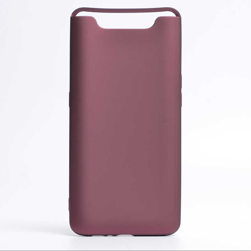 Galaxy A80 Kılıf Zore Premier Silikon Kapak - Mürdüm