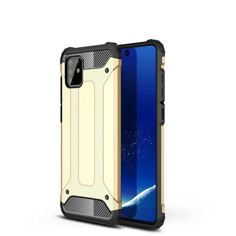 Galaxy A81 (Note 10 Lite) Kılıf Zore Crash Silikon Kapak - Gold