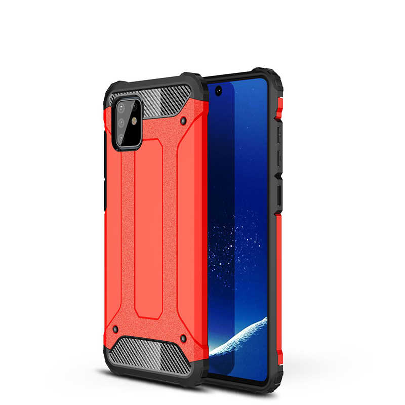 Galaxy A81 (Note 10 Lite) Kılıf Zore Crash Silikon Kapak - Kırmızı