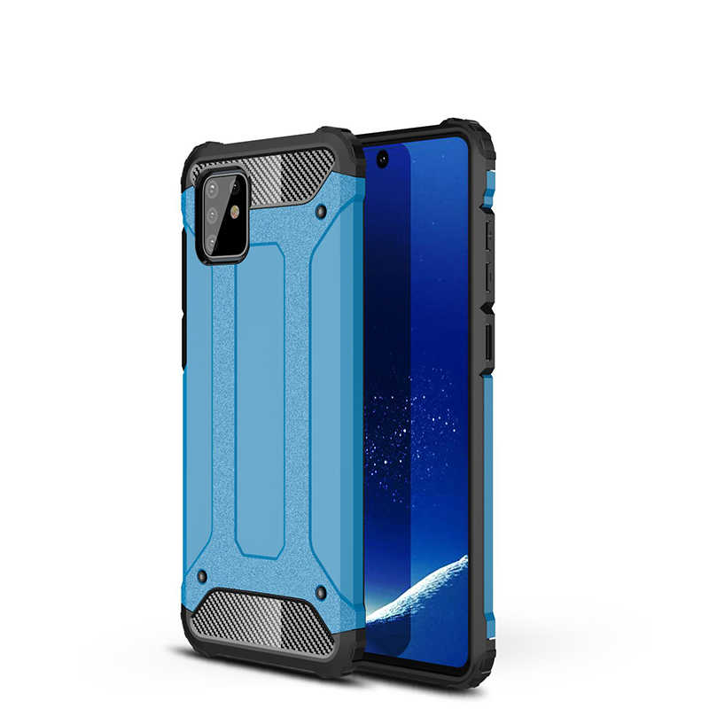 Galaxy A81 (Note 10 Lite) Kılıf Zore Crash Silikon Kapak - Mavi