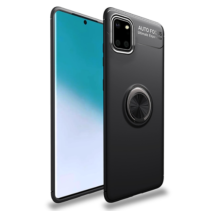 Galaxy A81 (Note 10 Lite) Kılıf Zore Ravel Silikon Kapak - Siyah