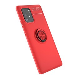 Galaxy A91 (S10 Lite) Kılıf Zore Ravel Silikon Kapak Kırmızı