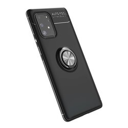 Galaxy A91 (S10 Lite) Kılıf Zore Ravel Silikon Kapak Siyah