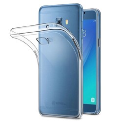 Galaxy C7 Kılıf Zore Kamera Korumalı Süper Silikon Kapak - Zore