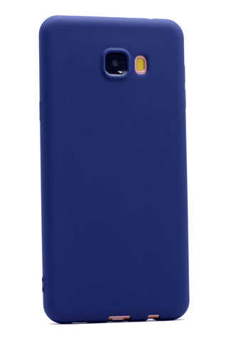 Galaxy C7 Kılıf Zore Premier Silikon Kapak - Lacivert