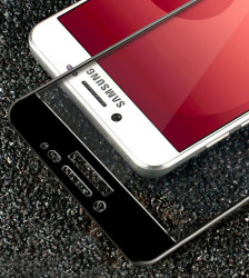 Galaxy C7 Pro Zore Ekranı Tam Kaplayan Düz Cam Koruyucu - Thumbnail