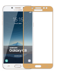 Galaxy C8 Zore Ekranı Tam Kaplayan Düz Cam Koruyucu - Zore