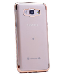 Galaxy J1 Mini Prime Kılıf Zore Kenarı Tek Sıra Taşlı Silikon - Thumbnail