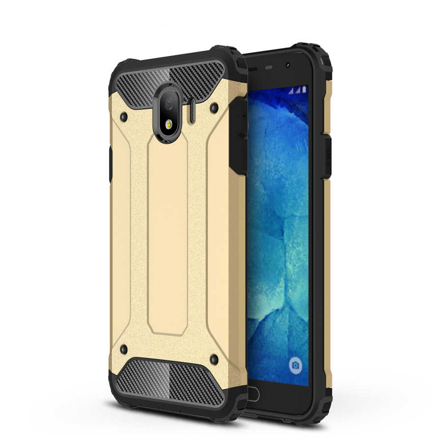 Galaxy J4 Kılıf Zore Crash Silikon Kapak - Gold