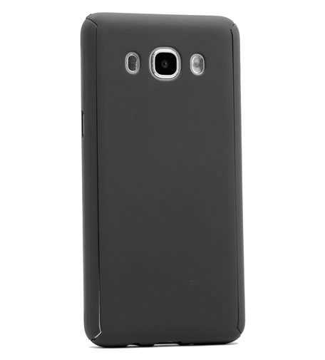 Galaxy J5 2016 Kılıf Zore 360 3 Parçalı Rubber Kapak - Siyah