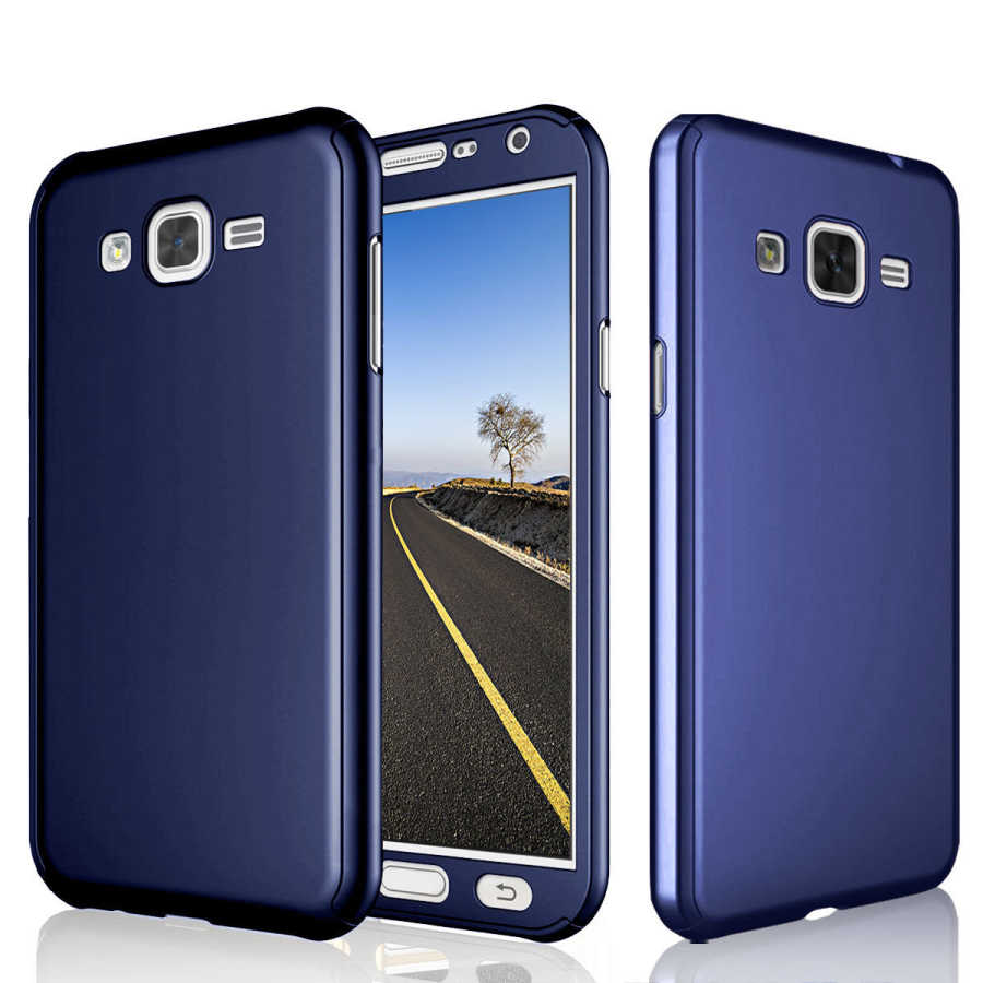 Galaxy J7 Core Kılıf Zore 360 3 Parçalı Rubber Kapak - Lacivert