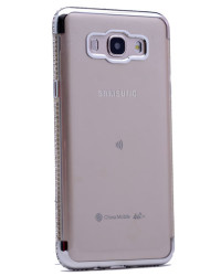 Galaxy J7 Kılıf Zore Kenarı Tek Sıra Taşlı Silikon - Thumbnail