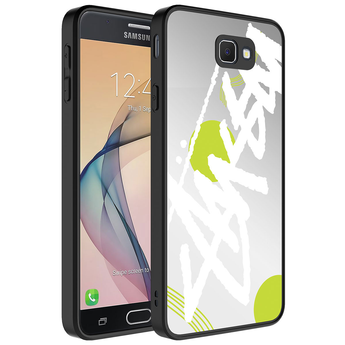 Galaxy J7 Prime Kılıf Aynalı Desenli Kamera Korumalı Parlak Zore Mirror Kapak - Yazı