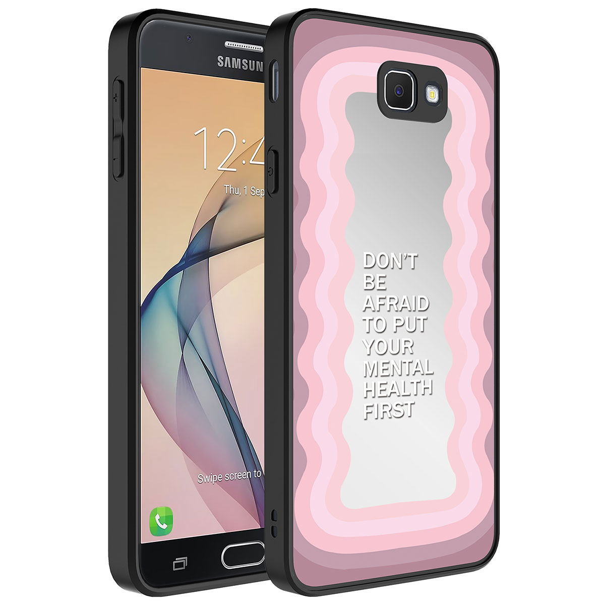 Galaxy J7 Prime Kılıf Aynalı Desenli Kamera Korumalı Parlak Zore Mirror Kapak - Ayna
