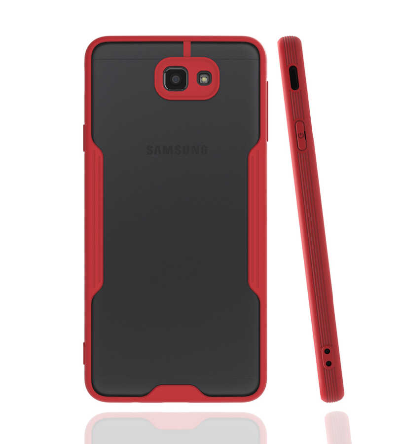 Galaxy J7 Prime Kılıf Zore Parfe Kapak - Kırmızı