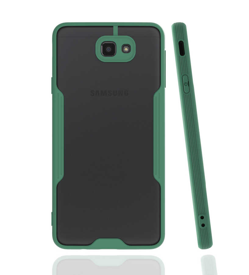 Galaxy J7 Prime Kılıf Zore Parfe Kapak - Koyu Yeşil
