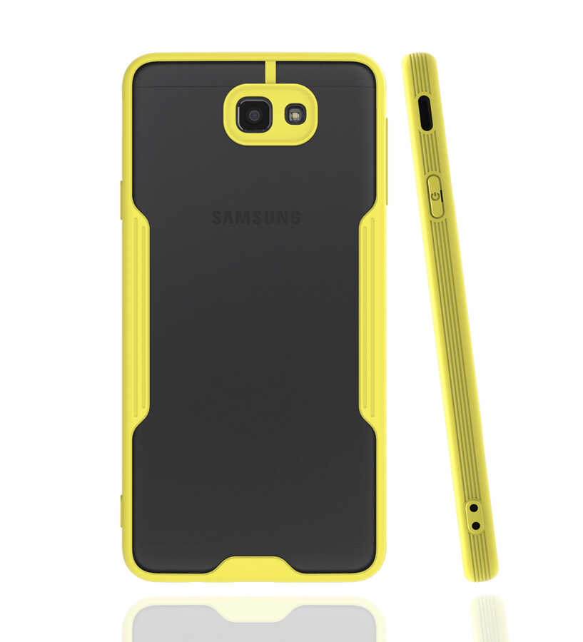 Galaxy J7 Prime Kılıf Zore Parfe Kapak - Sarı
