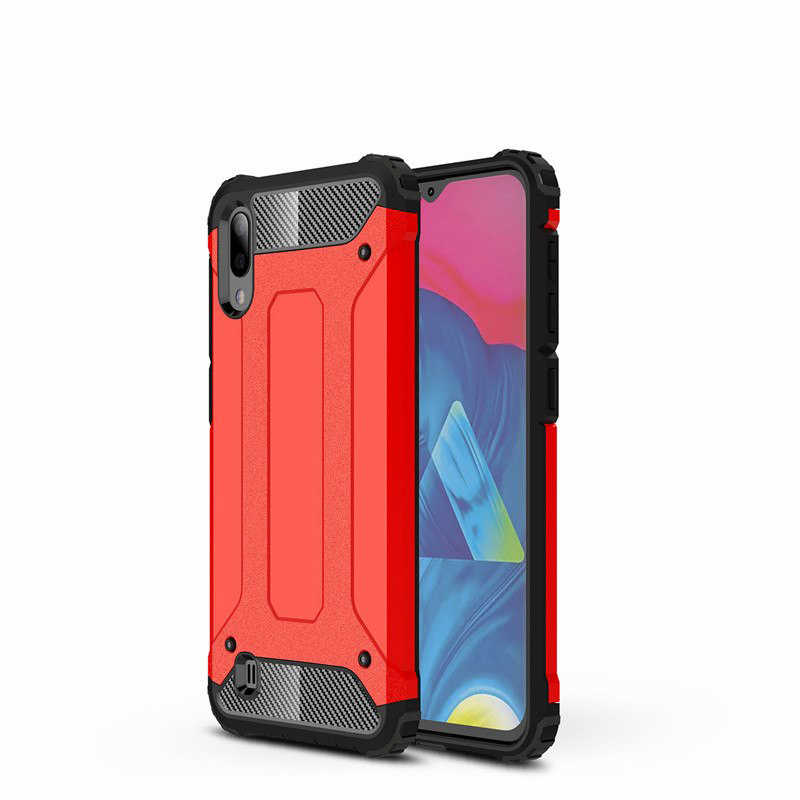 Galaxy M10 Kılıf Zore Crash Silikon Kapak - Kırmızı