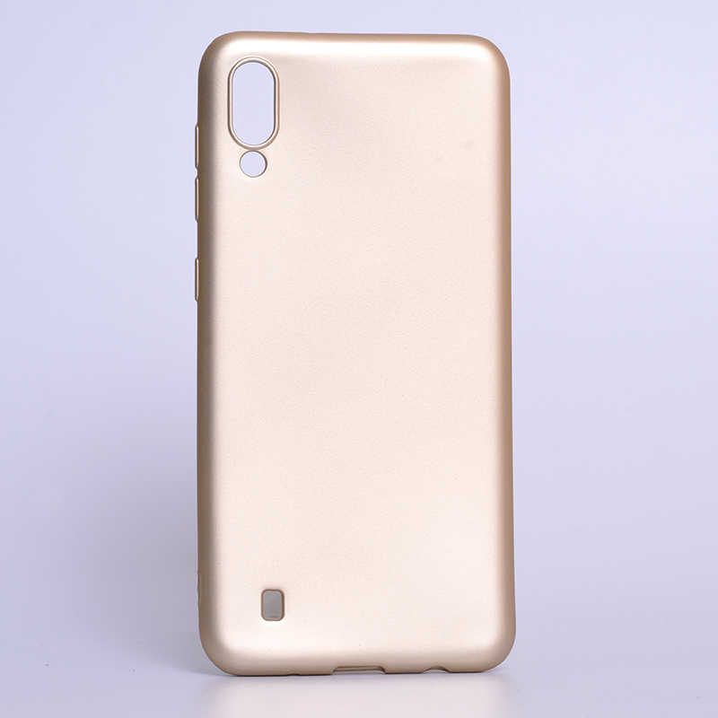 Galaxy M10 Kılıf Zore Premier Silikon Kapak - Gold