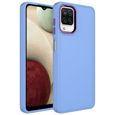 Galaxy M12 Case Metal Frame and Button Design Silicone Zore Luna Cover - 1