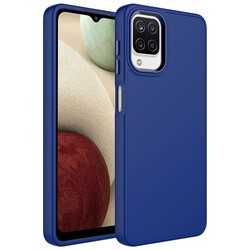 Galaxy M12 Case Metal Frame and Button Design Silicone Zore Luna Cover - 7