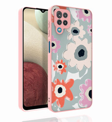 Galaxy M12 Case Patterned Camera Protected Glossy Zore Nora Cover - Zore