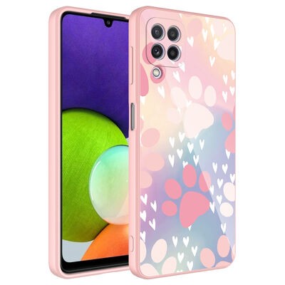 Galaxy M12 Kılıf Kamera Korumalı Desenli Sert Silikon Zore Epoksi Kapak - 3