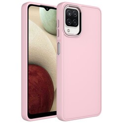 Galaxy M12 Kılıf Metal Çerçeve ve Buton Tasarımlı Silikon Zore Luna Kapak - 4