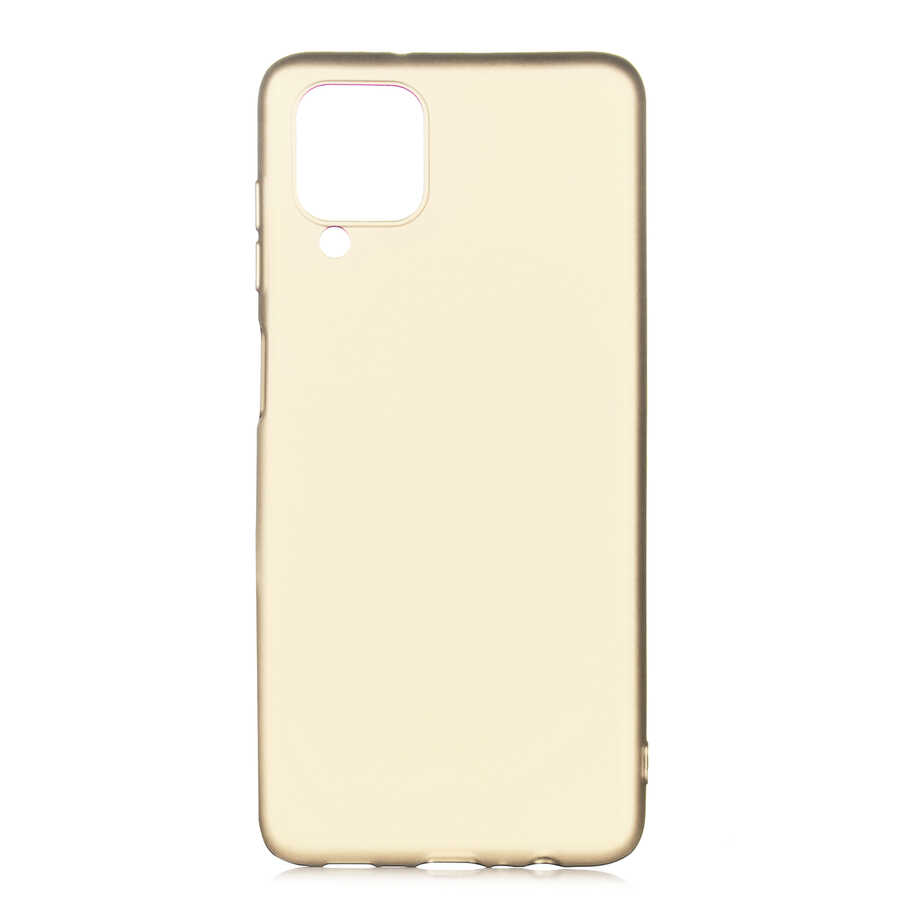 Galaxy M12 Kılıf Zore Premier Silikon Kapak - Gold