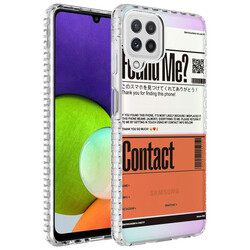 Galaxy M22 Case Airbag Edge Colorful Patterned Silicone Zore Elegans Cover - Zore