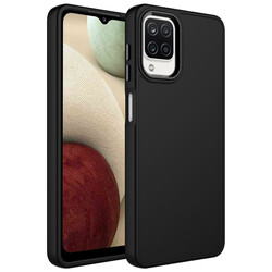 Galaxy M22 Case Metal Frame and Button Design Silicone Zore Luna Cover - Zore