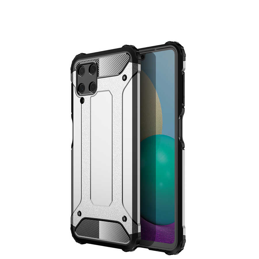 Galaxy M22 Kılıf Zore Crash Silikon Kapak - Gri