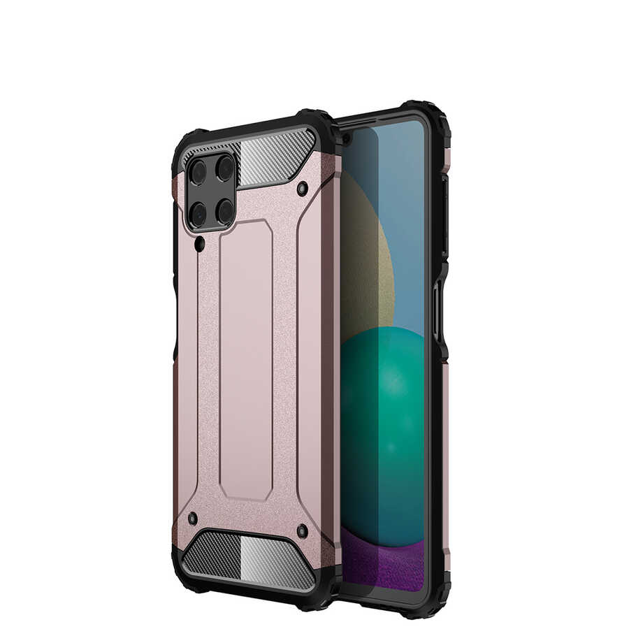 Galaxy M22 Kılıf Zore Crash Silikon Kapak - Rose Gold