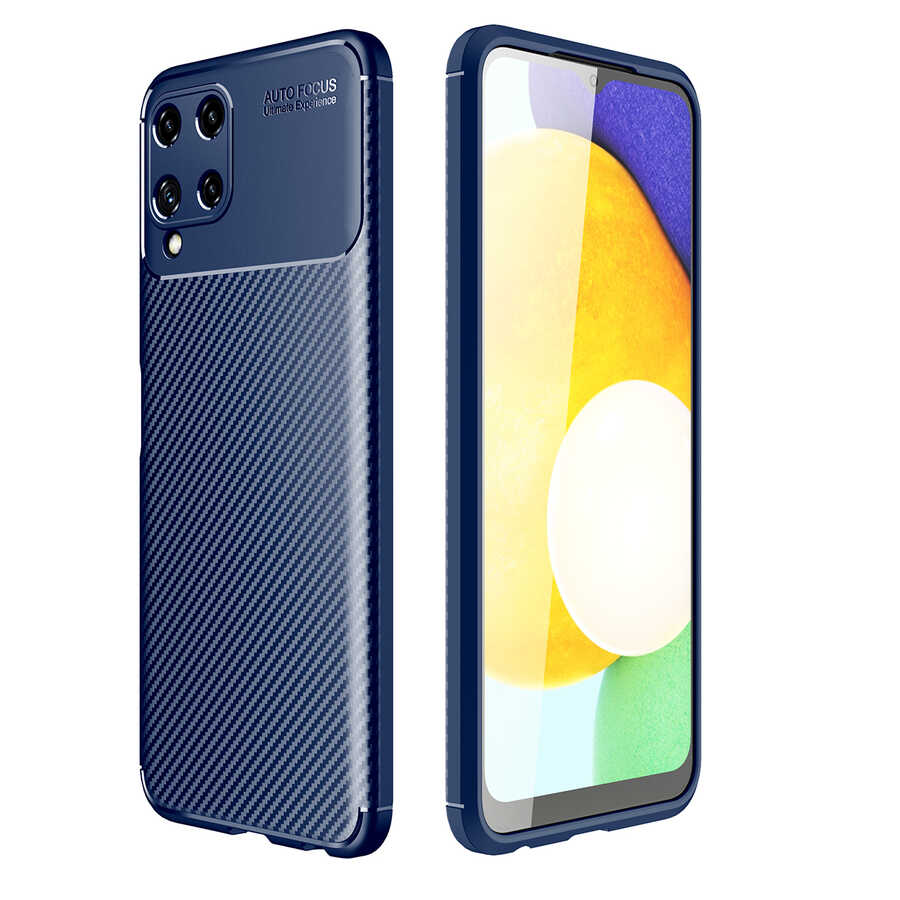 Galaxy M22 Kılıf Zore Negro Silikon Kapak - Lacivert