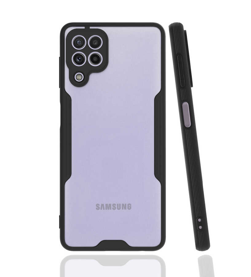 Galaxy M22 Kılıf Zore Parfe Kapak - Siyah