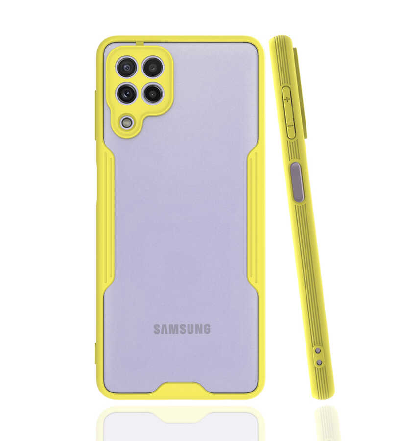 Galaxy M22 Kılıf Zore Parfe Kapak - Sarı