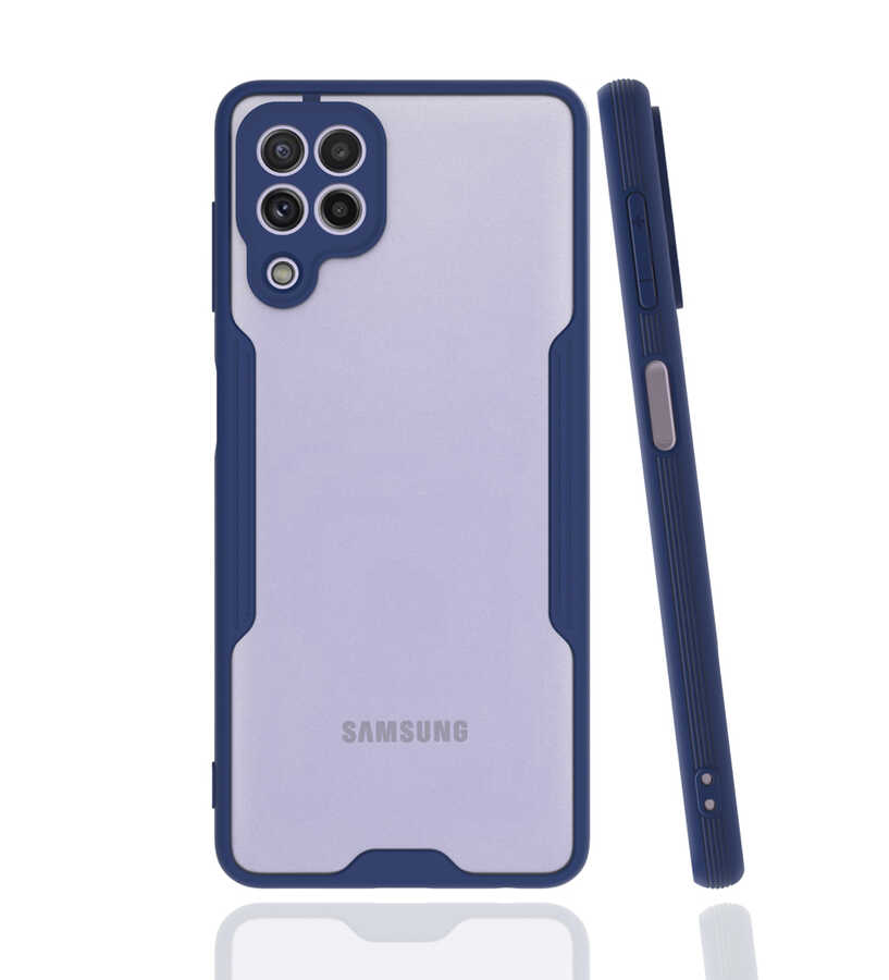 Galaxy M22 Kılıf Zore Parfe Kapak - Lacivert