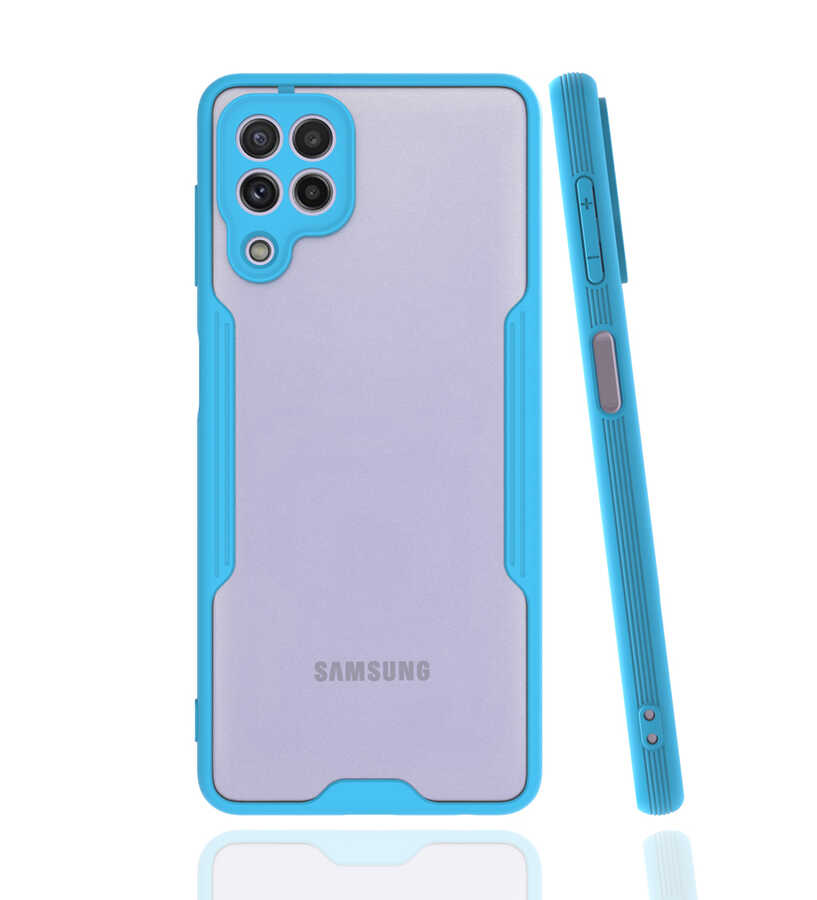 Galaxy M22 Kılıf Zore Parfe Kapak - Mavi