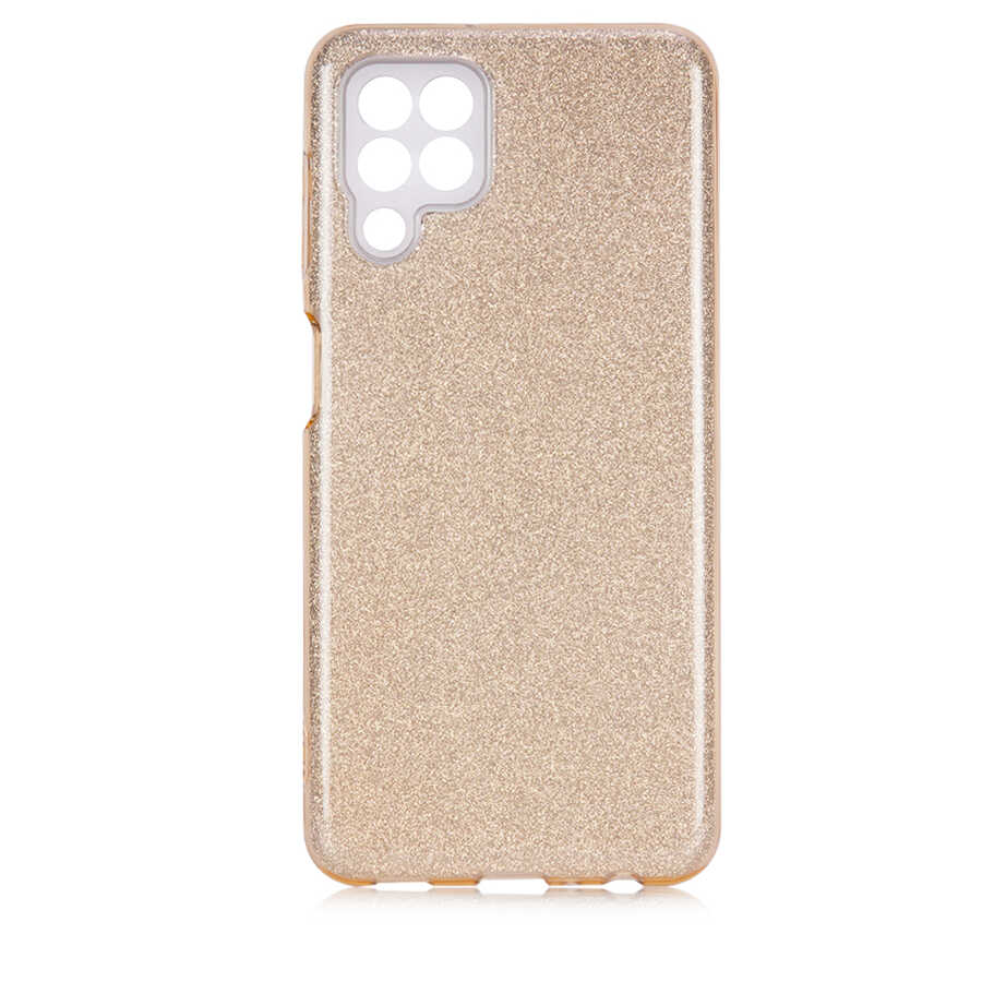 Galaxy M22 Kılıf Zore Shining Silikon - Gold