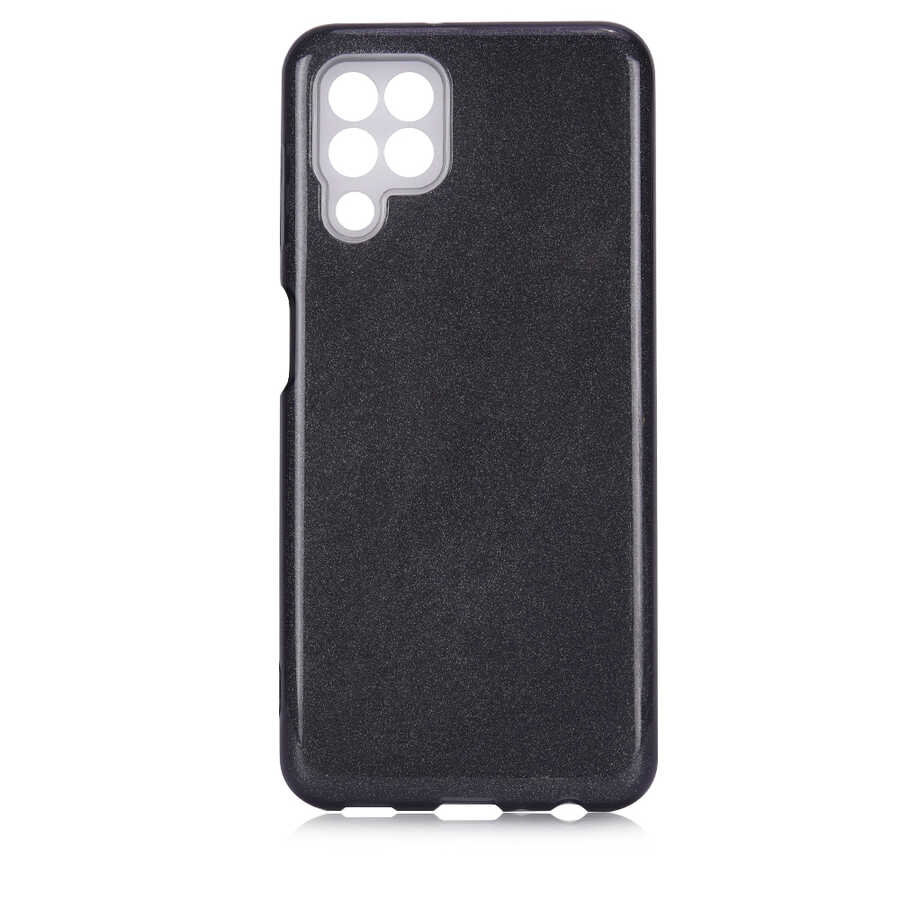 Galaxy M22 Kılıf Zore Shining Silikon - Siyah