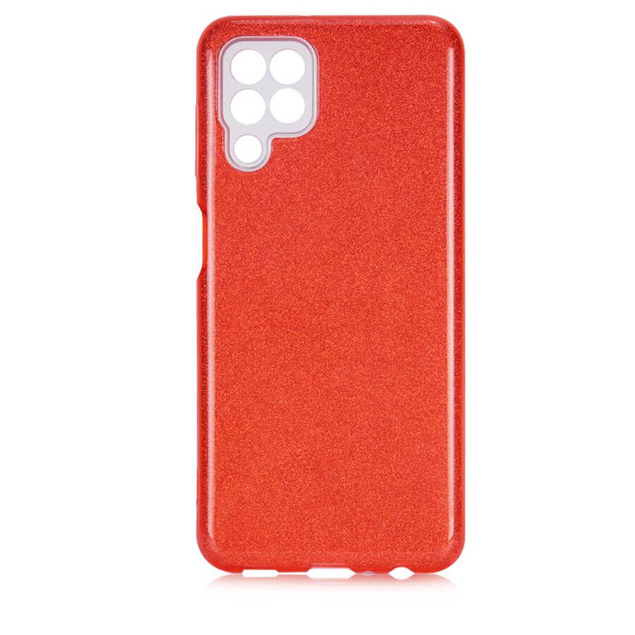 Galaxy M22 Kılıf Zore Shining Silikon - Kırmızı