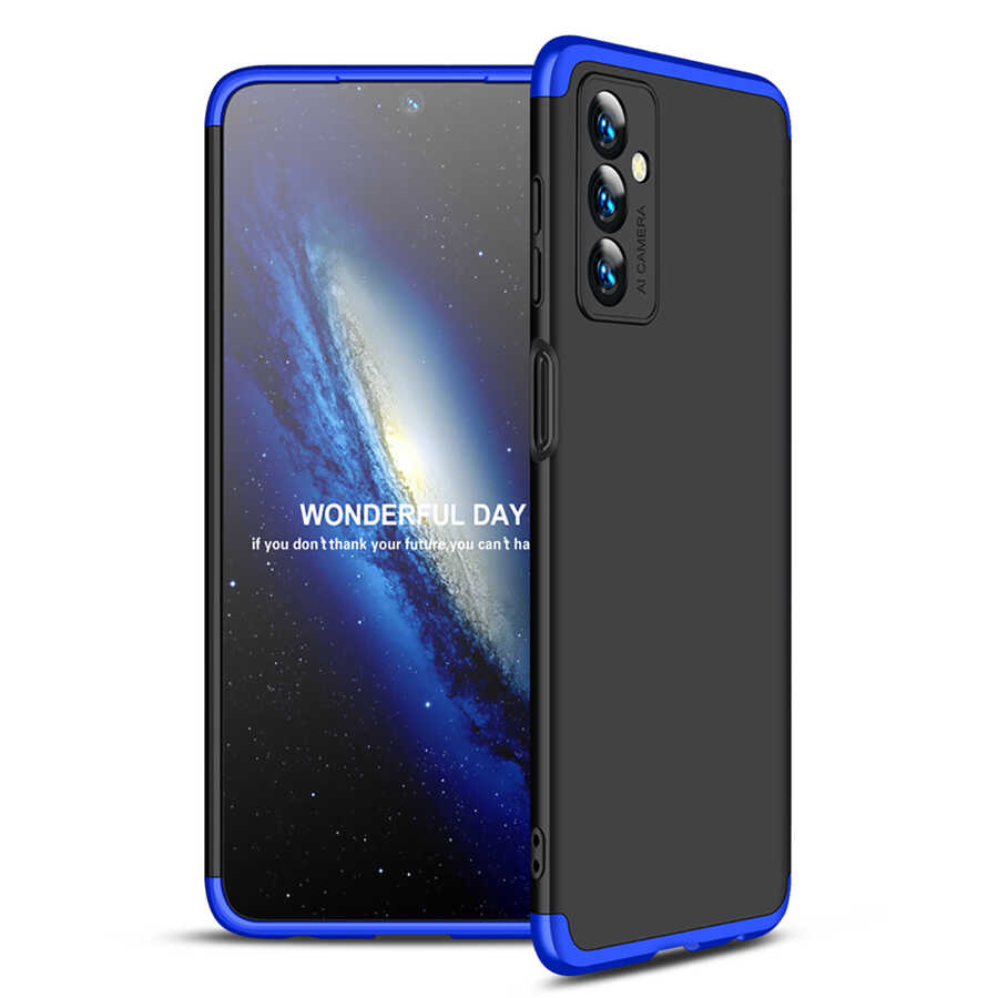 Galaxy M23 Kılıf Zore Ays Kapak - Siyah-Mavi