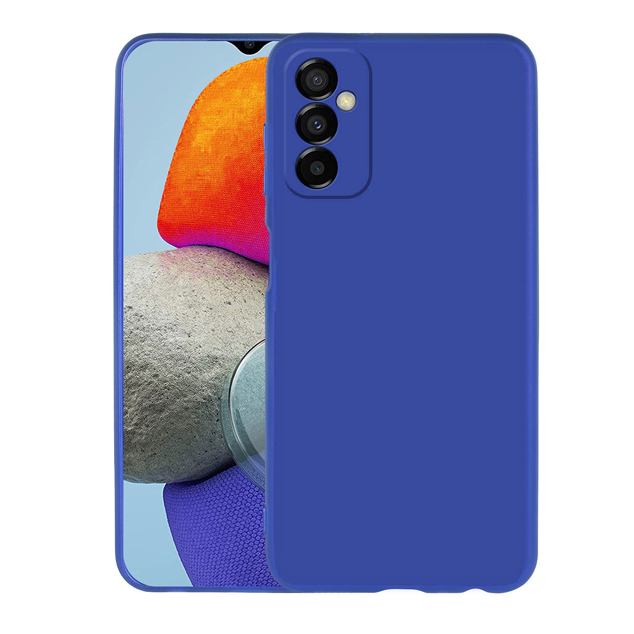 Galaxy M23 Kılıf Zore Premier Silikon Kapak - Saks Mavi