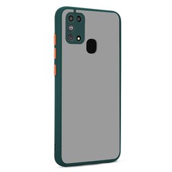 Galaxy M31 Kılıf Zore Hux Kapak Koyu Yeşil