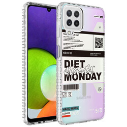 Galaxy M32 Case Airbag Edge Colorful Patterned Silicone Zore Elegans Cover - Zore